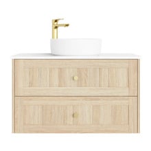 Pier Symphony-Top Natural Oak Wall Hung Single Vanity